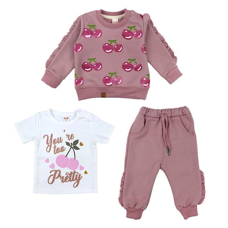 Conjunto de niña bebe AURORA CEREZA